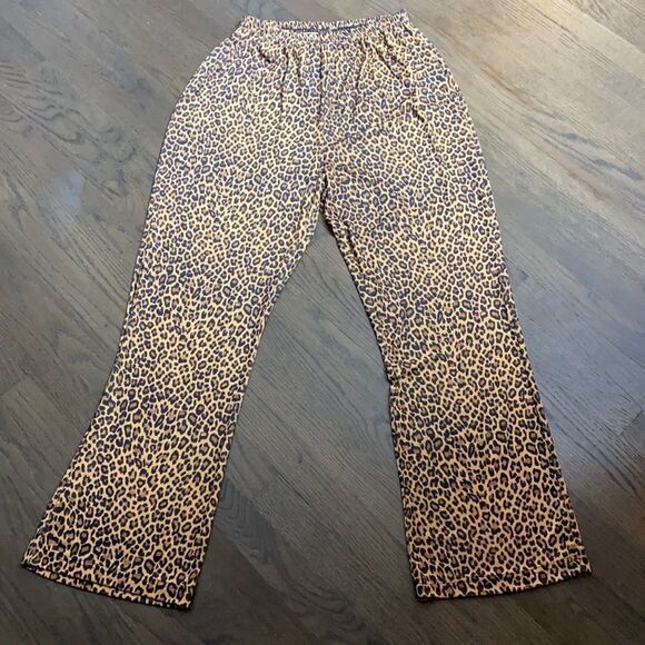 ROMAN’S Stretch Jersey Leopard Print Pants - Picture 2 of 6